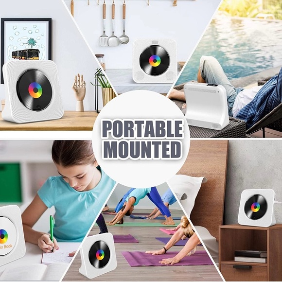 GUERAY WHITE BLUETOOTH DESK CD PLAYER AND RADIO IS NEW IN THE BOX - Picture 11 of 11